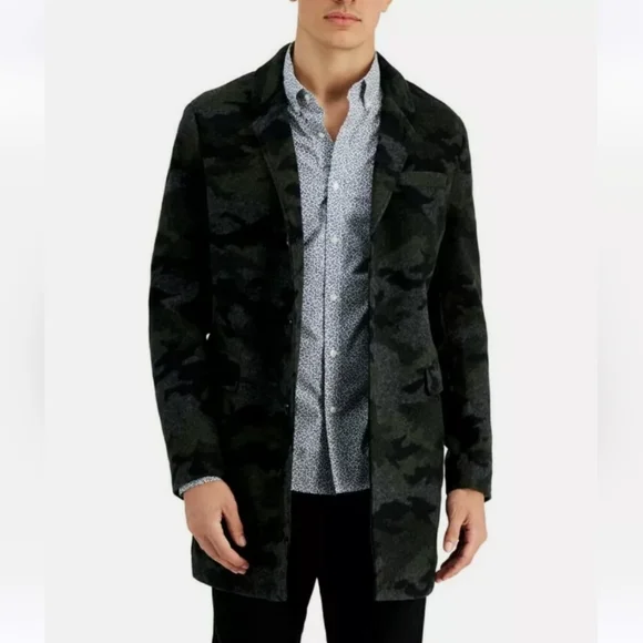 Michael Kors Men's Ghent Slim Fit Topcoat Coat 46L Winter Gentleman WOOL Jacket - Picture 1 of 8